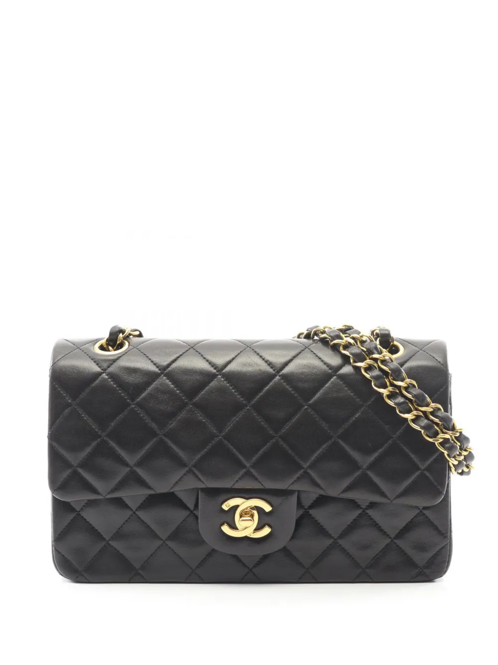 CHANEL Pre-Owned 1994-1996 Small Classic Lambskin Double Flap shoulder bag - Nero