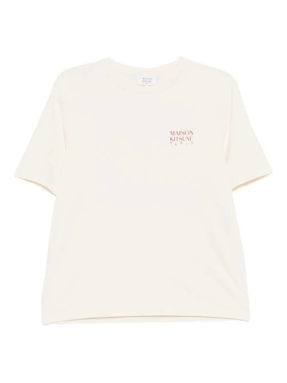 Maison Kitsuné logo-print crew-neck T-shirt - Toni neutri