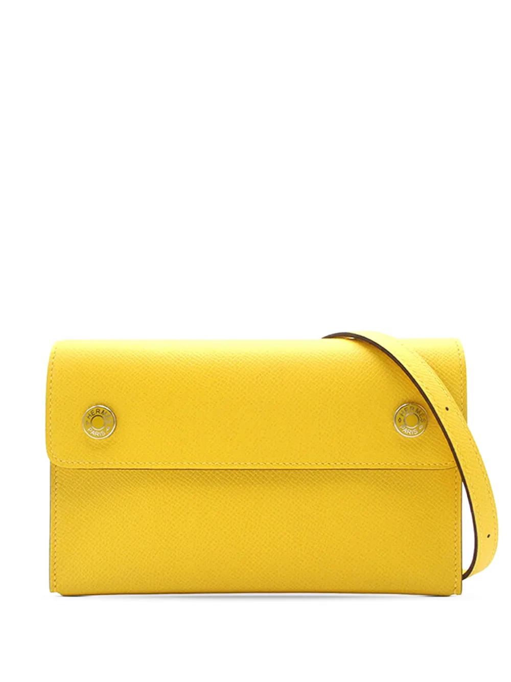 Hermès Pre-Owned 2024 Epsom Hermesnap Wallet On Strap crossbody bag - Yellow