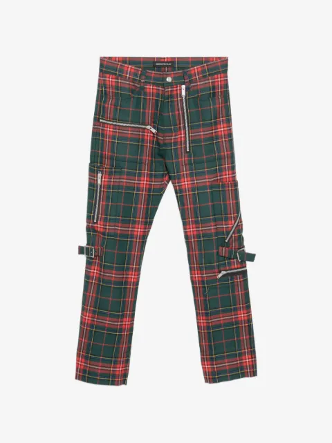 Undercover pantalones con motivo de cuadros tartán