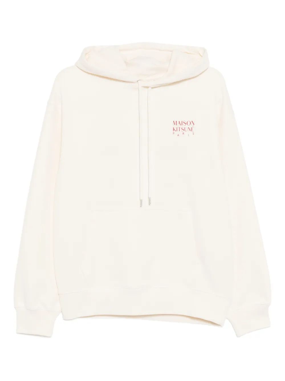 Maison Kitsuné logo-print hoodie - Neutrals