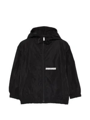 Moschino Kids フーデッド ジャケット | ブラック | FARFETCH JP