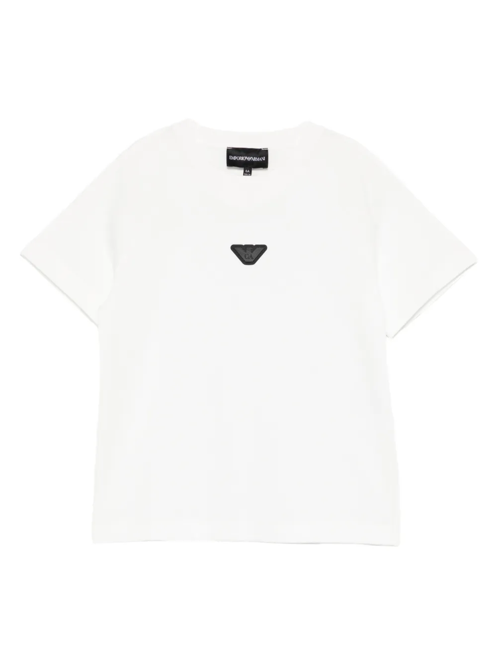 Emporio Armani Kids logo-appliqué T-shirt - Bianco