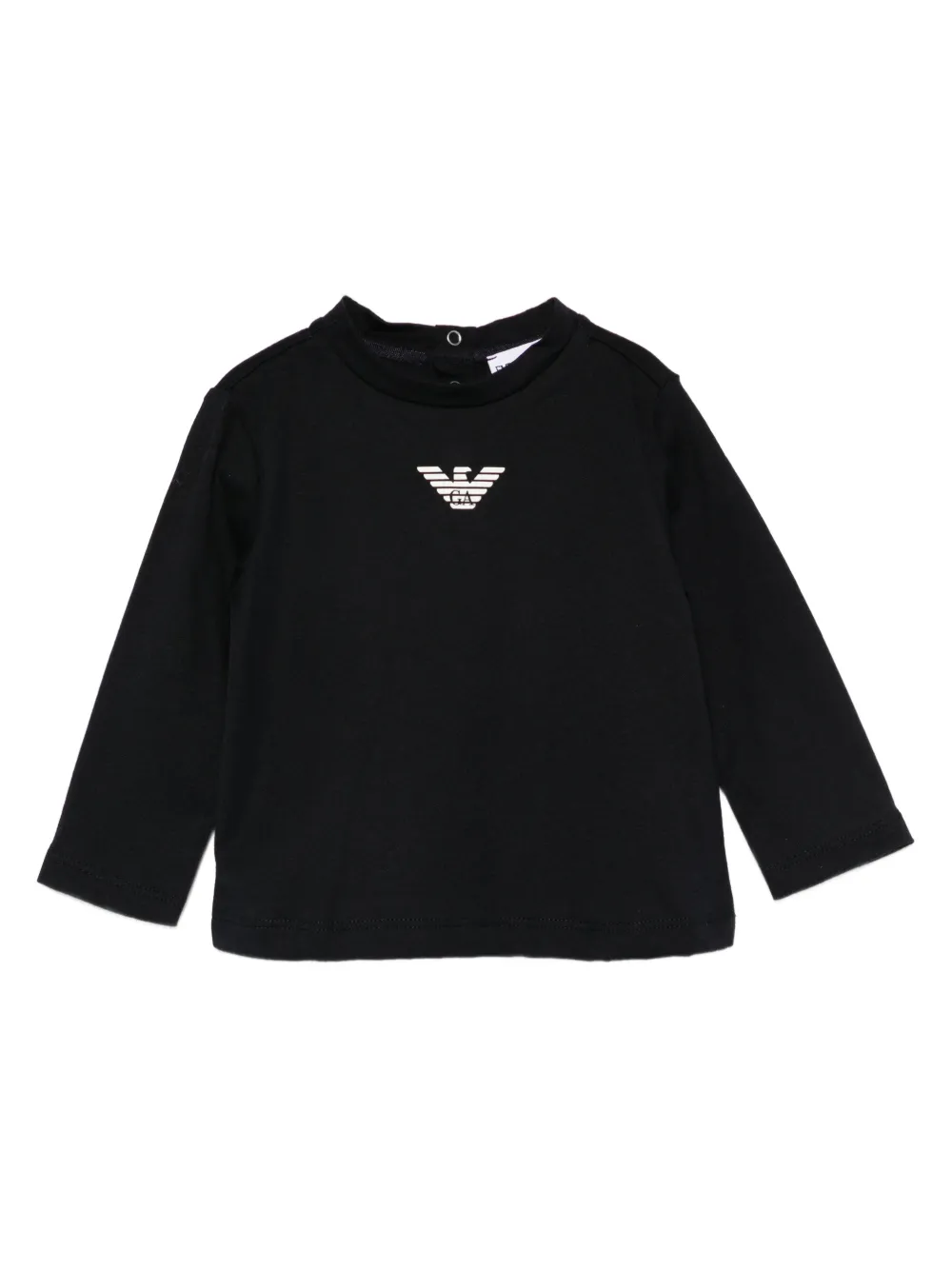 Emporio Armani Kids logo long-sleeve T-shirt - Nero