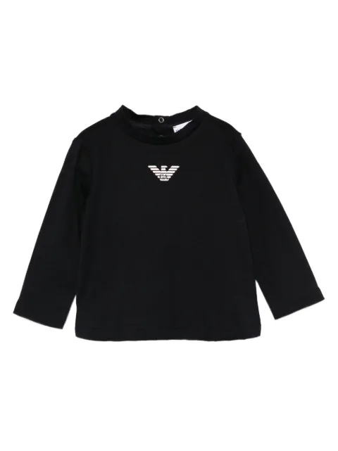 Emporio Armani Kids playera manga larga con logo