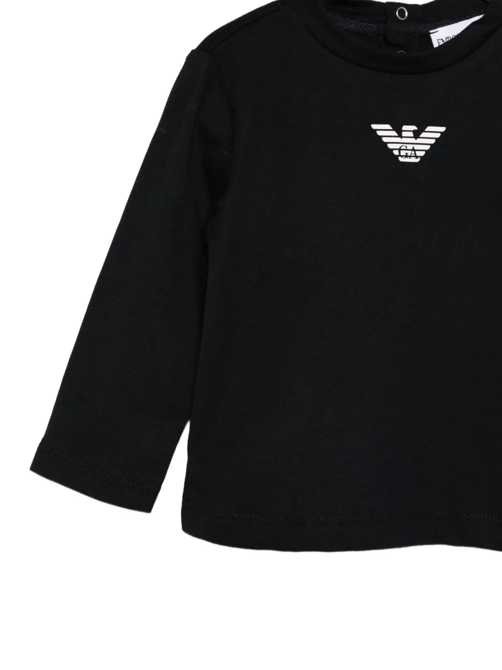 Emporio Armani Kids T-shirt met lange mouwen Zwart