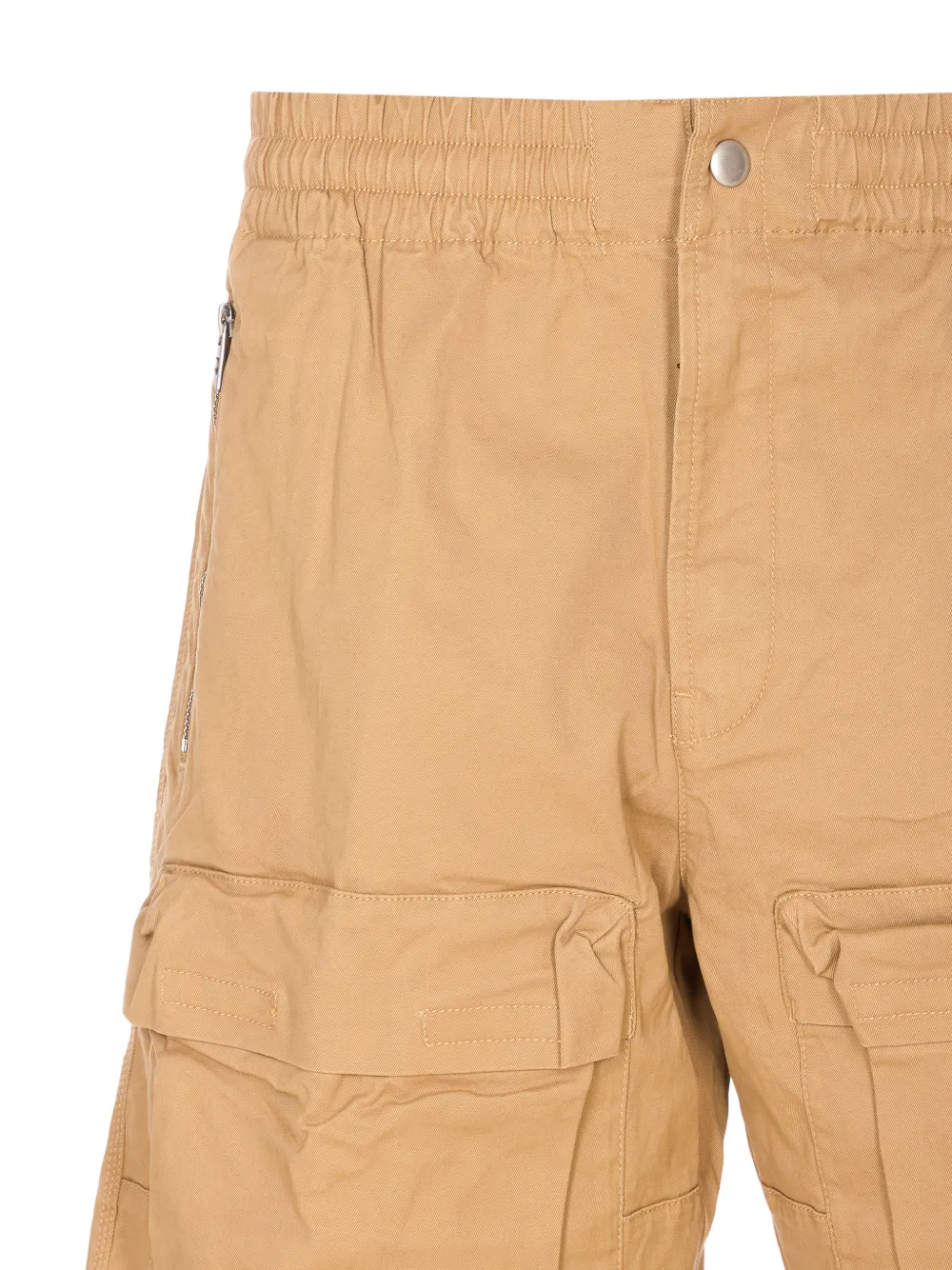 Diesel P-Beek shorts met elastische tailleband Beige