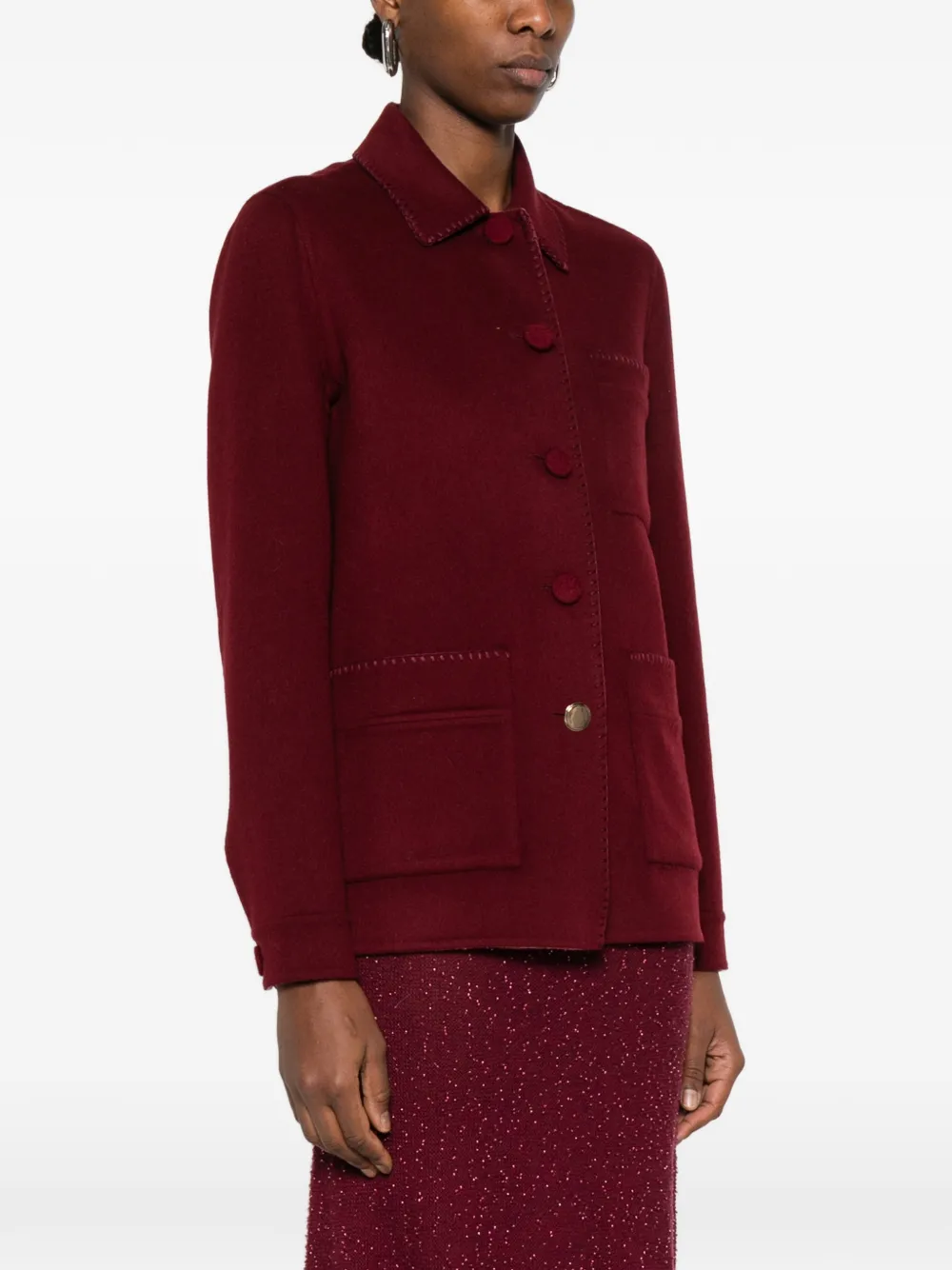  Gabriela Hearst Ulu Reversible Single-breaste Jacket - Red 