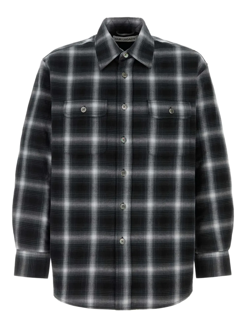 OUR LEGACY Ol Moss checked-pattern shirt | Black | Image 1