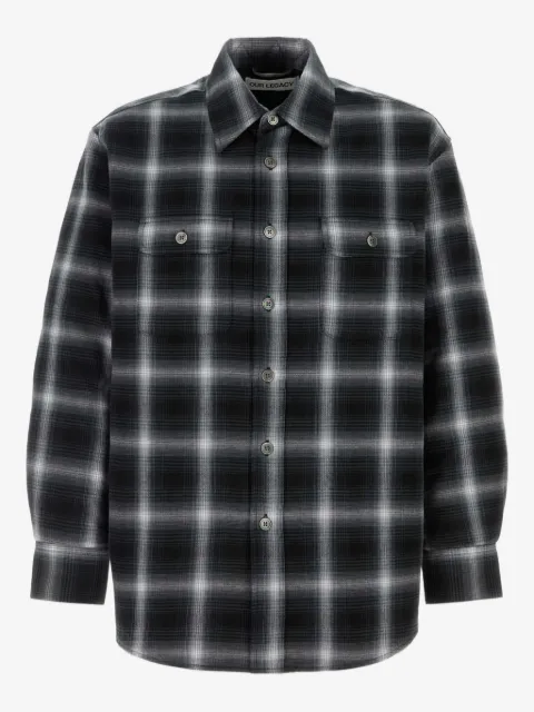 OUR LEGACY Padded Moss check shirt