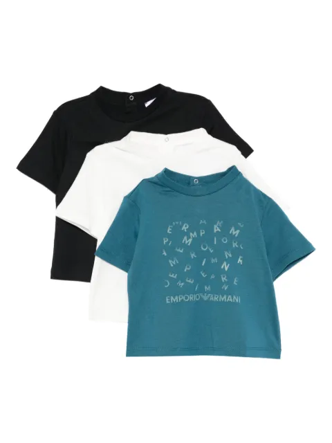 Emporio Armani Kids logo short-sleeve T-shirt (set of three)