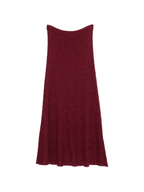 Gabriela Hearst Sabine Beads-detail Midi Skirt in Red