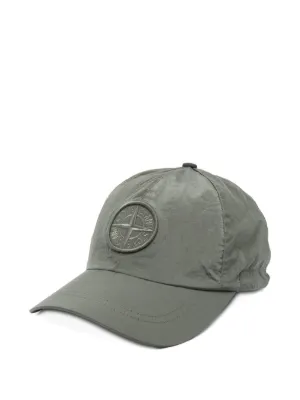 Stone Island ロゴプレート キャップ | グレー | FARFETCH JP