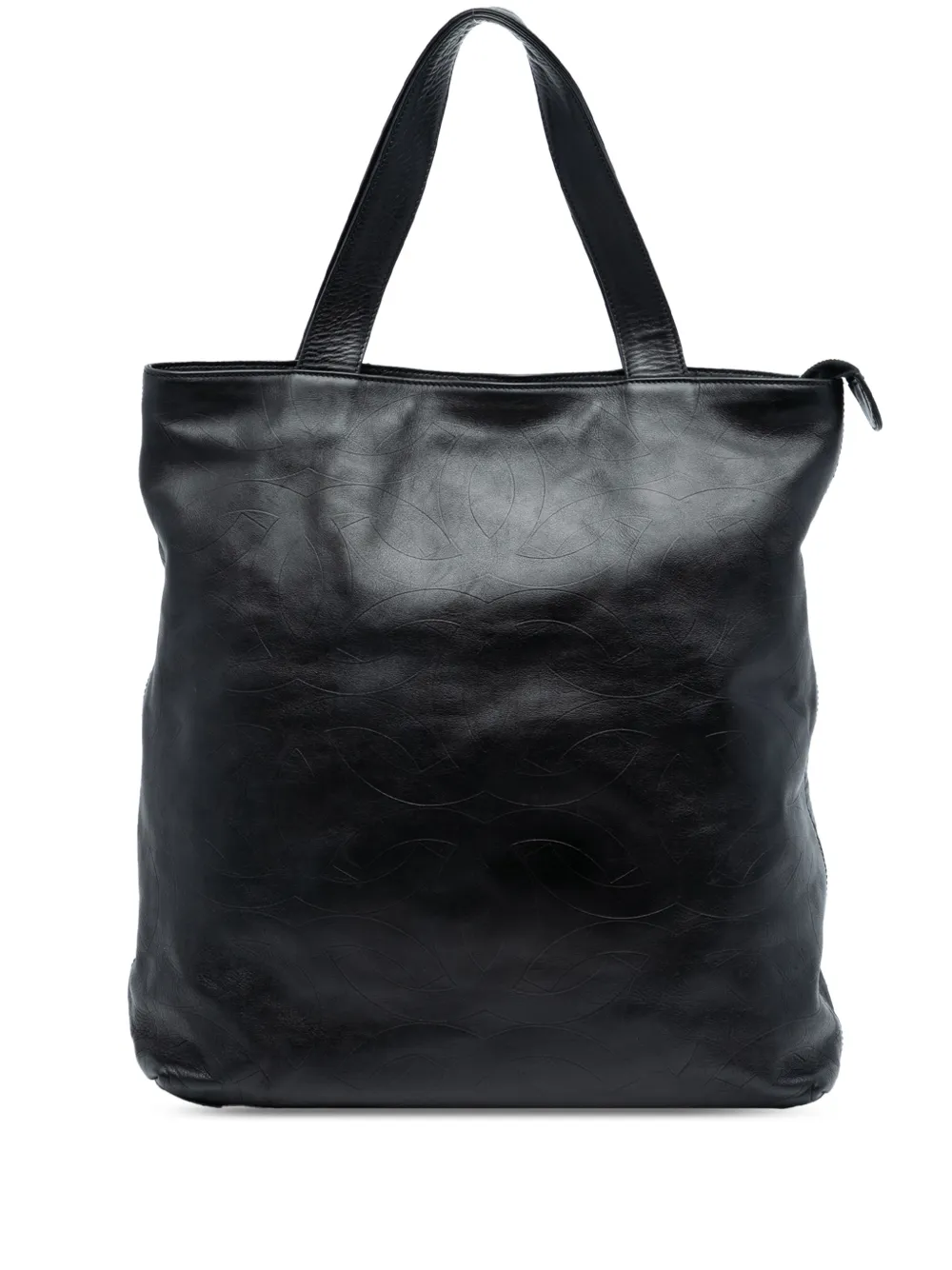 CHANEL Pre-Owned 2000-2002 CC Embossed Leather tote bag - Nero