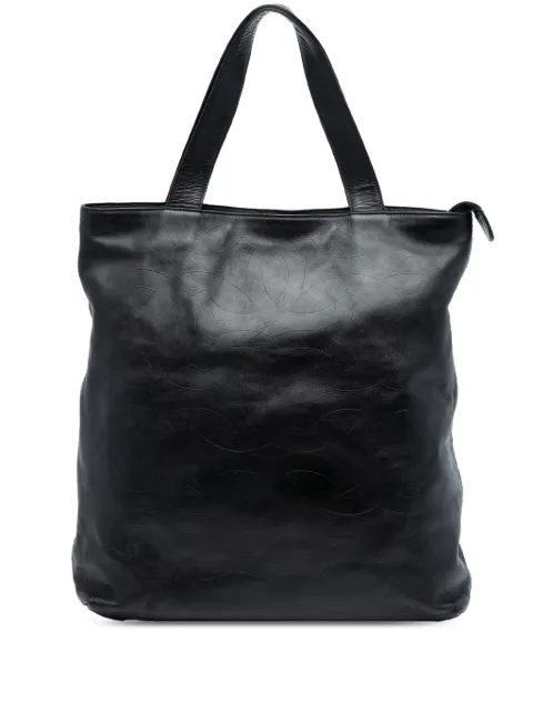 CHANEL Pre-Owned 2000-2002 CC Embossed Leather tote bag