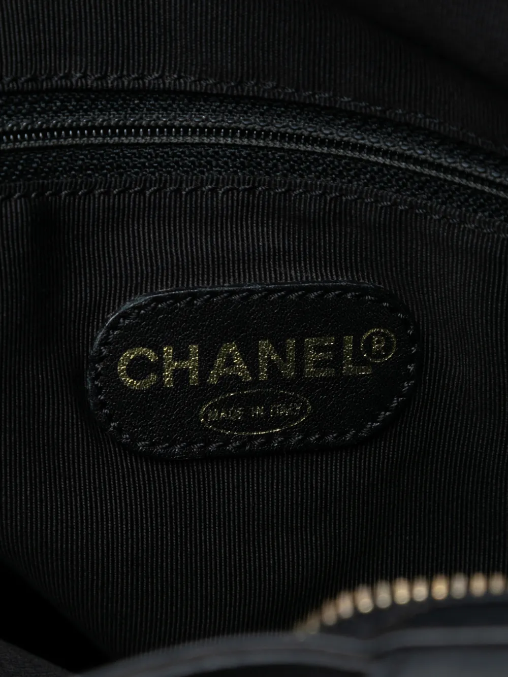 2000-2002 Cc Embossed Leather Tote Bag