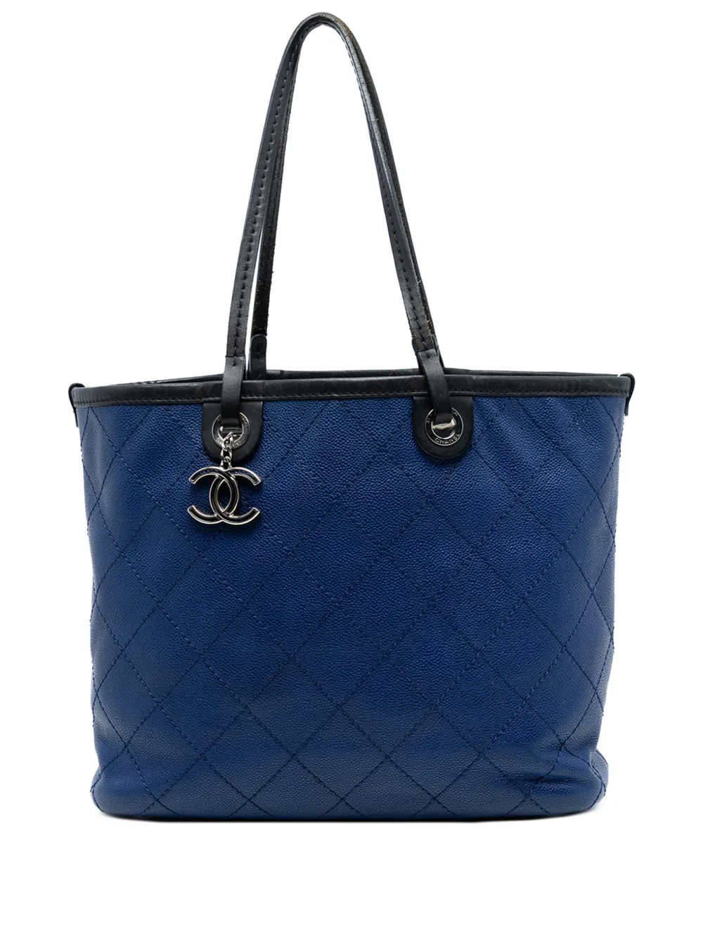 CHANEL Pre-Owned 2004-2005 Quilted Caviar Shopping Fever tote bag - Nero