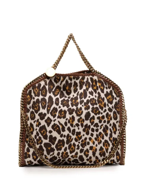 Stella McCartney Pre-Owned 2010-2025 Falabella Leopard Printed Canvas Fold Over Tote satchel