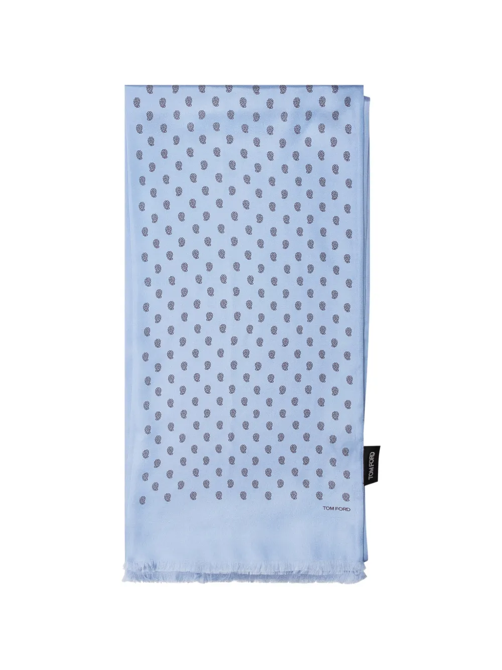 TOM FORD paisley fringed scarf - Blu