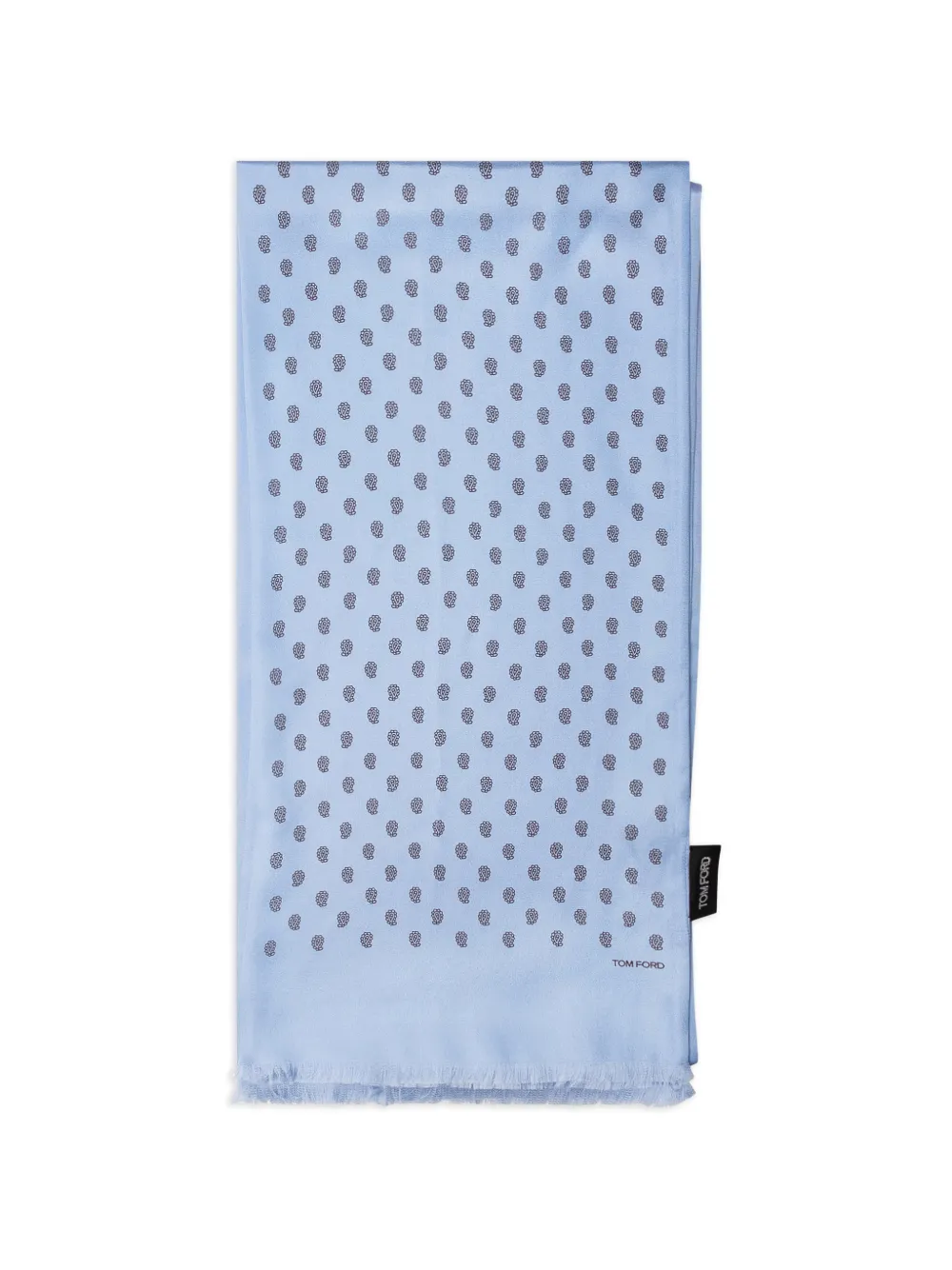TOM FORD paisley fringed scarf - Blu