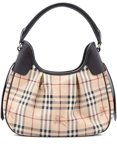 Burberry Pre-Owned 2000-2010 Haymarket Check Coated Canvas Brooklyn hobo bag