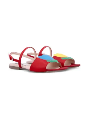 Stella McCartney Kids ロゴストラップ サンダル | ブルー | FARFETCH JP