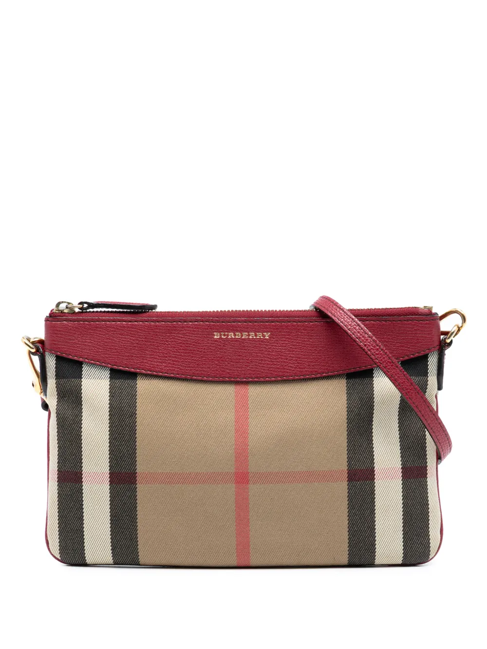 Burberry Pre-Owned 2000-2017 Mega Check Canvas Derby Peyton crossbody bag - Brown