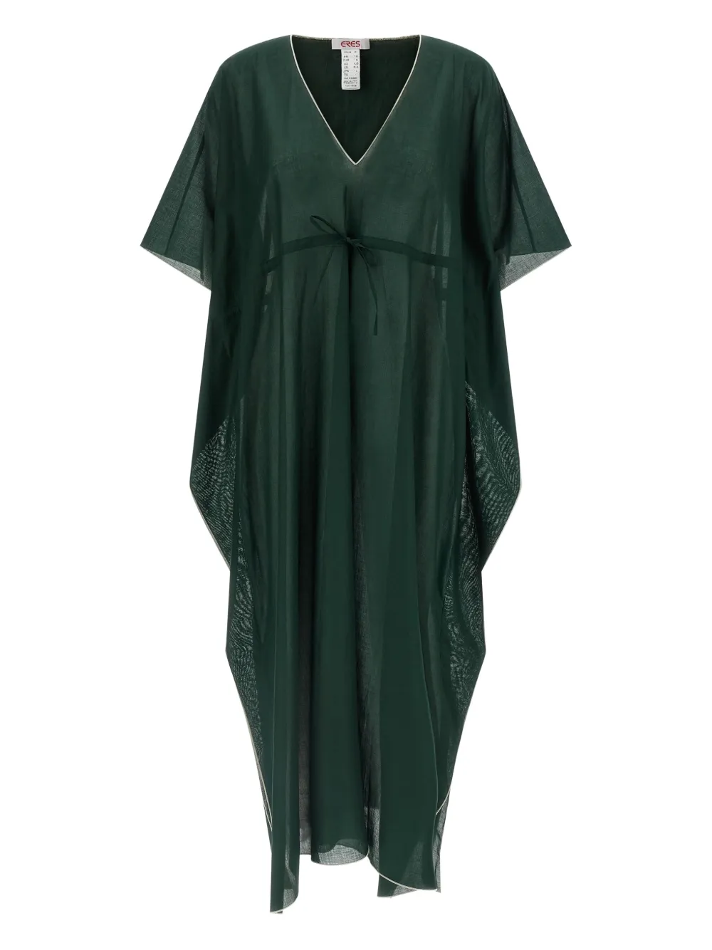 ERES batwing sleeve drawstring volier midi dress - Verde