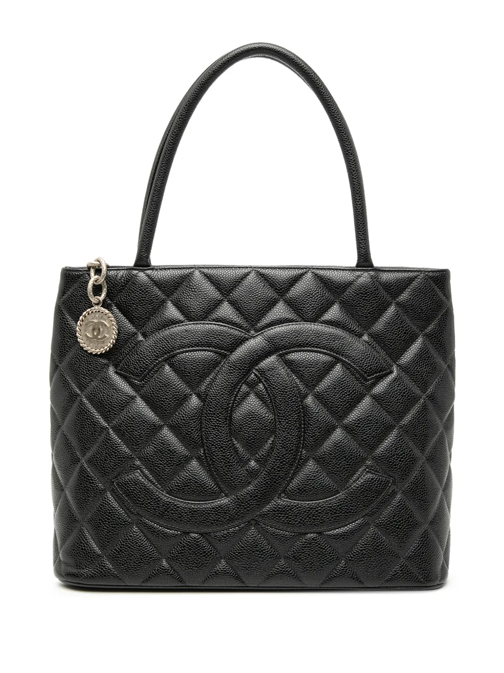 CHANEL Pre-Owned 2000-2002 Caviar Medallion tote bag - Nero
