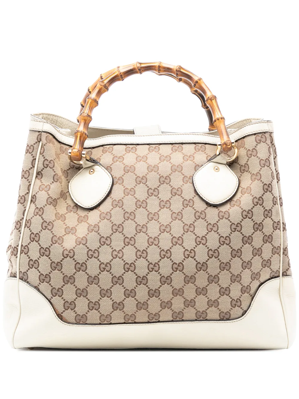 Gucci Pre-Owned 2016-2025 Medium GG Canvas Bamboo Diana tote bag - Marrone