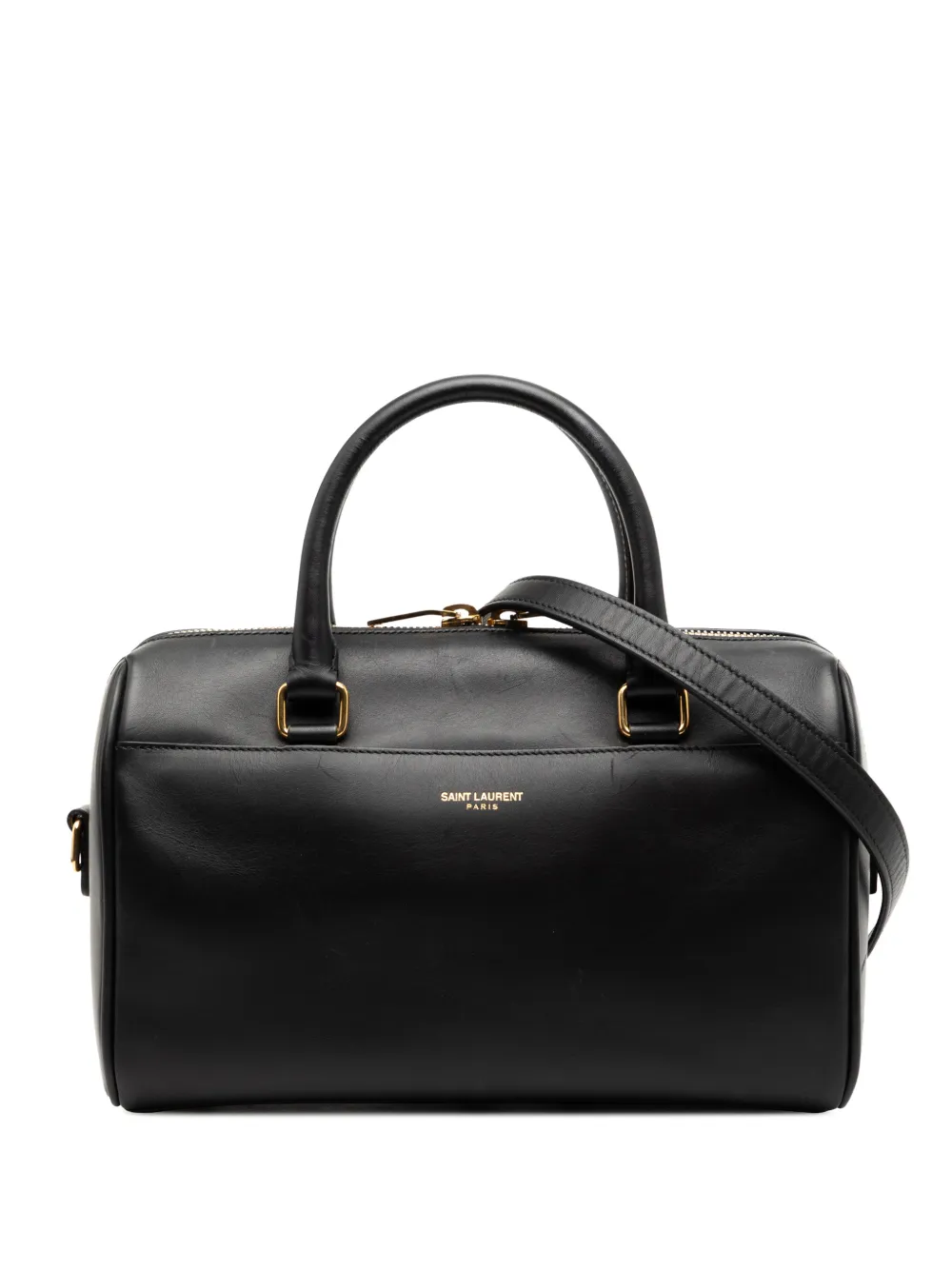 Saint Laurent Pre-Owned 2015 Baby Leather Classic Duffle satchel - Black