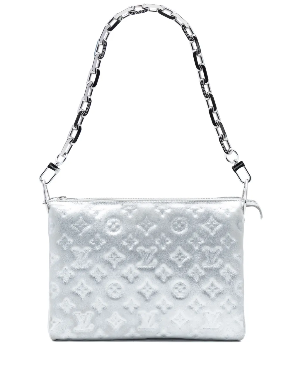 Louis Vuitton Pre-Owned 2021 Monogram Embossed Puffy Lambskin Coussin PM satchel - Argento