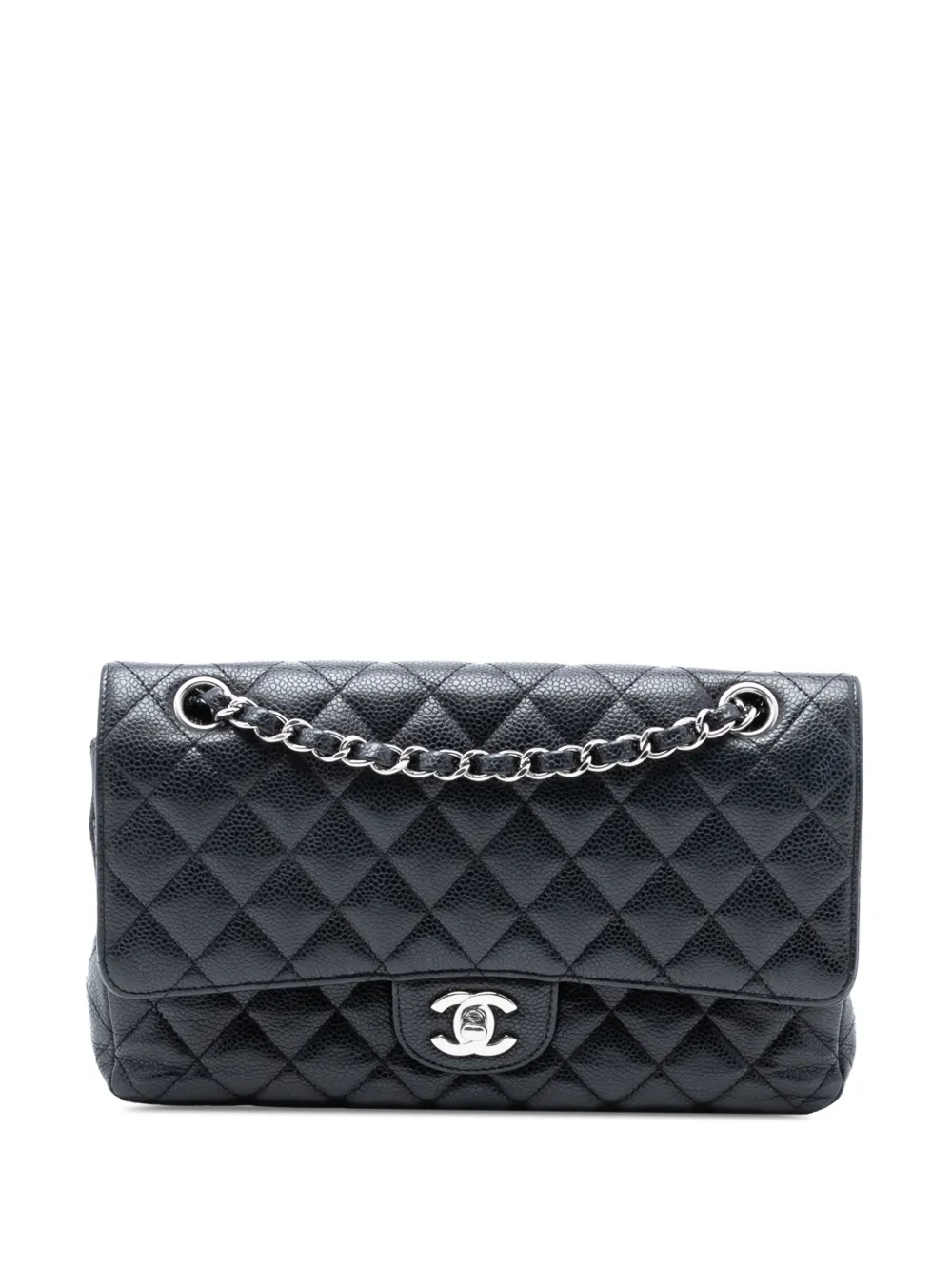 CHANEL Pre-Owned 2014-2015 Medium Classic Caviar Double Flap shoulder bag - Nero