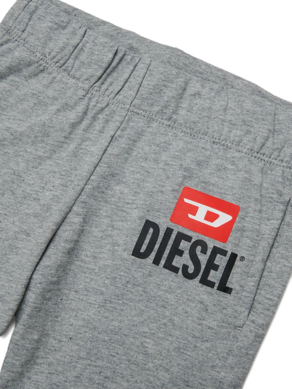 Diesel Kids T-shirt en shorts met logoprint Grijs