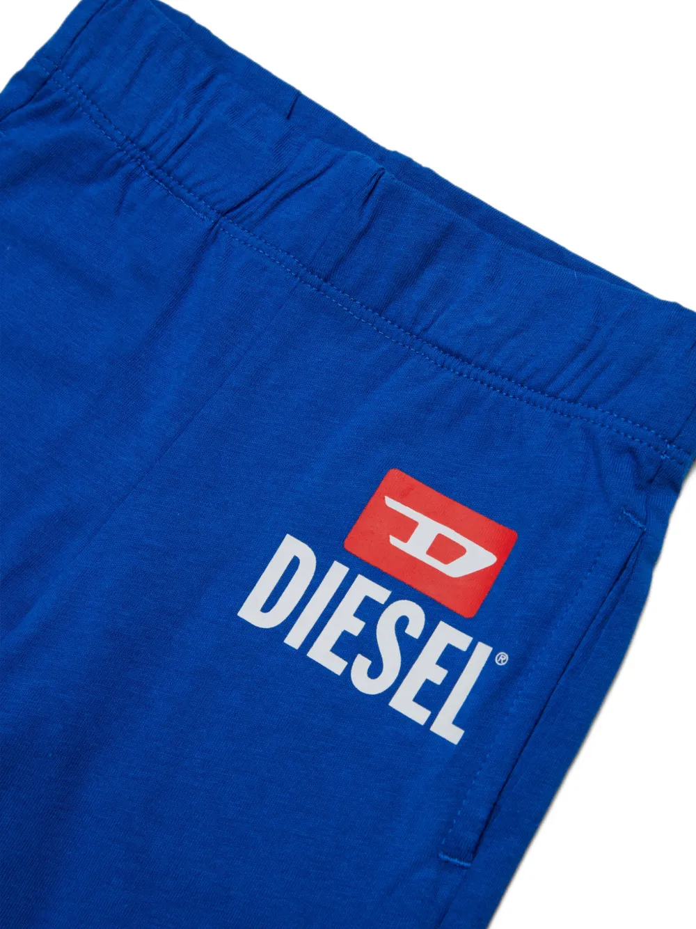 Diesel Kids T-shirt en shorts met logoprint Blauw