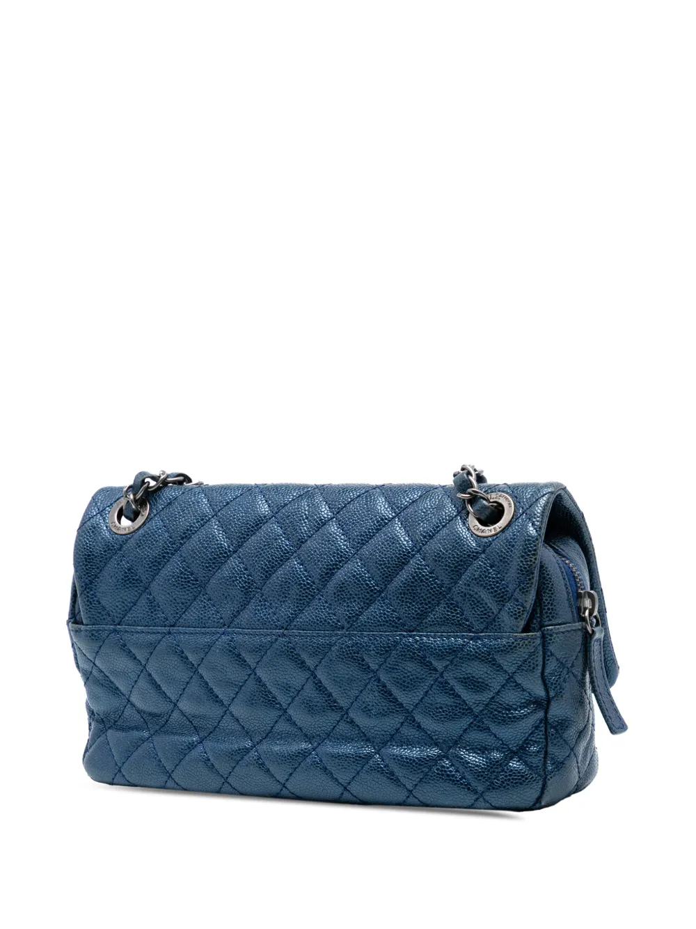 2012 Medium Quilted Iridescent Caviar Easy Flap Shoulder Bag