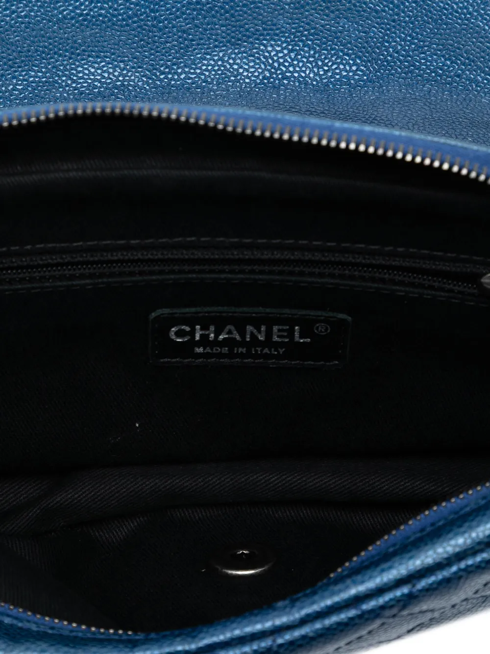 2012 Medium Quilted Iridescent Caviar Easy Flap Shoulder Bag