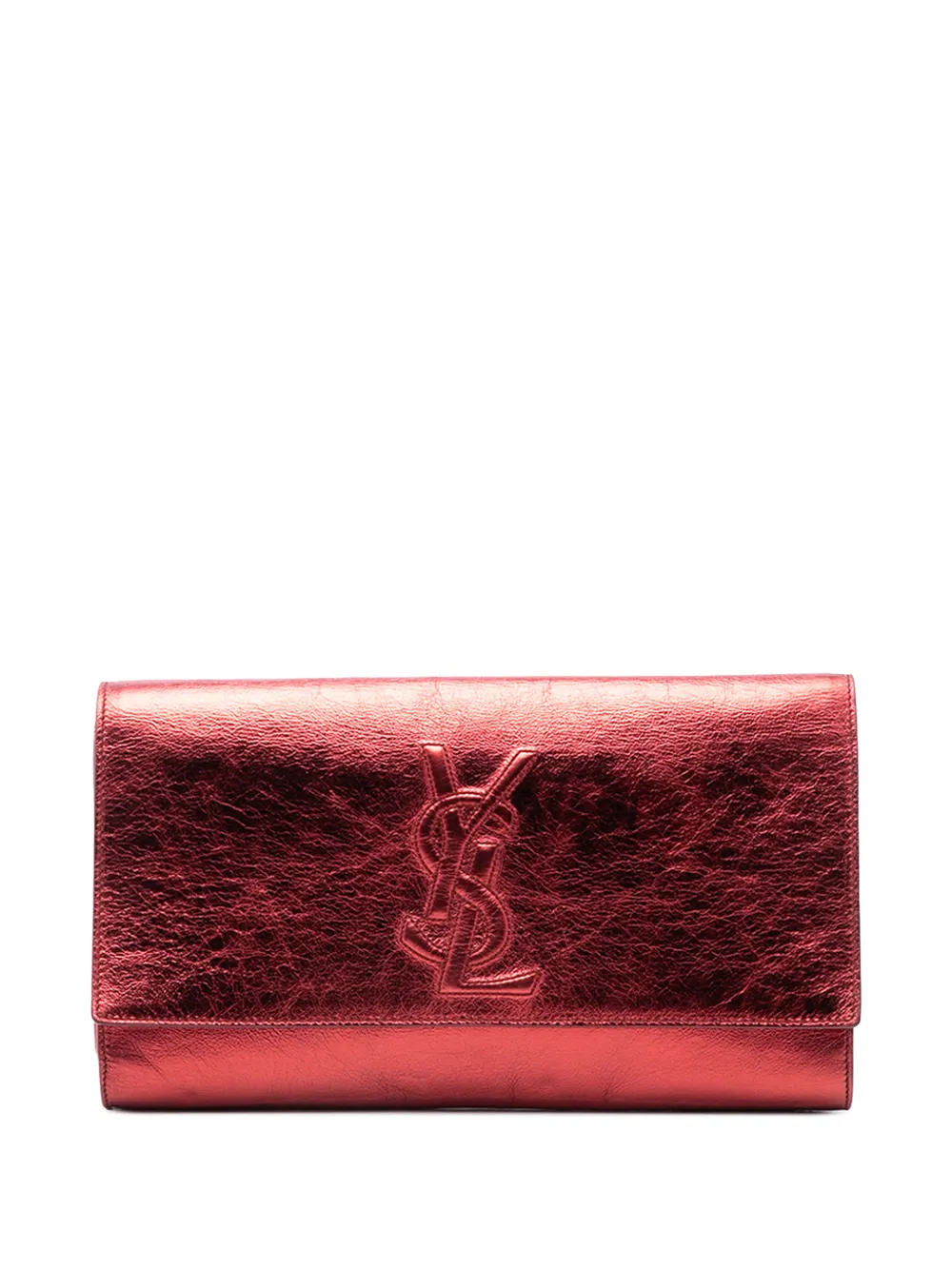 Saint Laurent Pre-Owned 2000-2012 Crinkled Calfskin Belle de Jour clutch bag - Rosso
