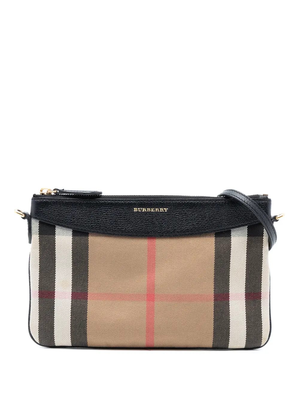 Burberry Pre-Owned 2000-2017 Mega Check Canvas Peyton crossbody bag - Braun