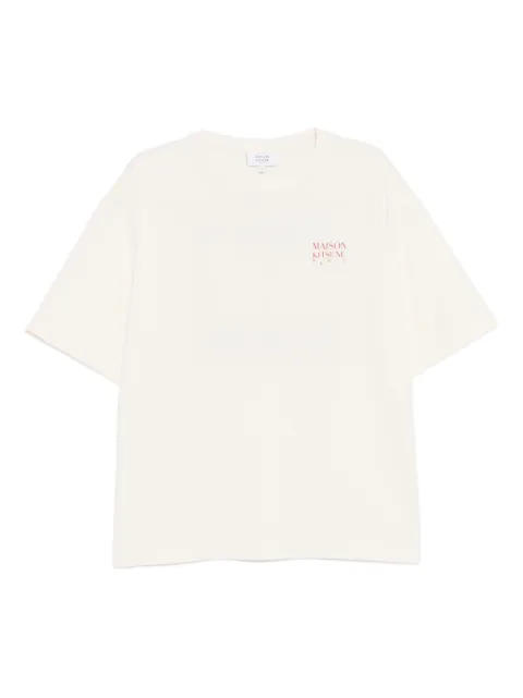 Maison Kitsuné playera con logo estampado
