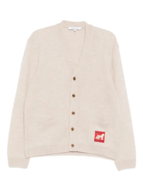 Maison Kitsuné logo-patch cardigan