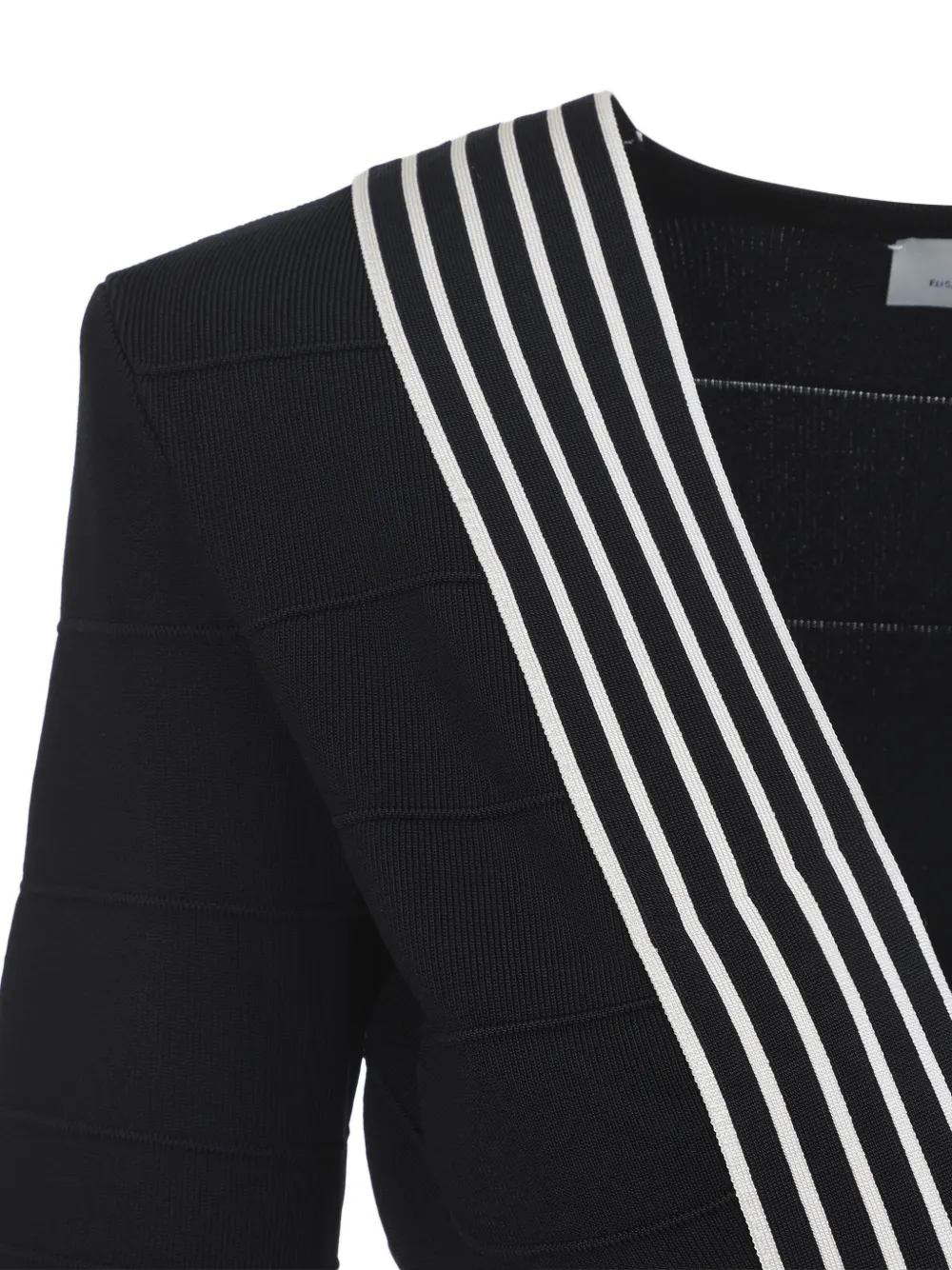 Elisabetta Franchi Mini-jurk met ceintuur en strepen Zwart