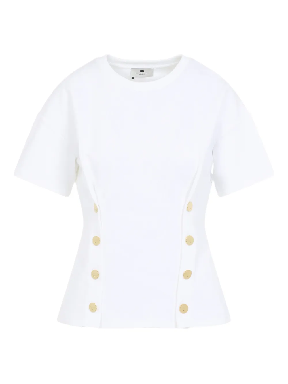 Elisabetta Franchi button-detail top - Bianco