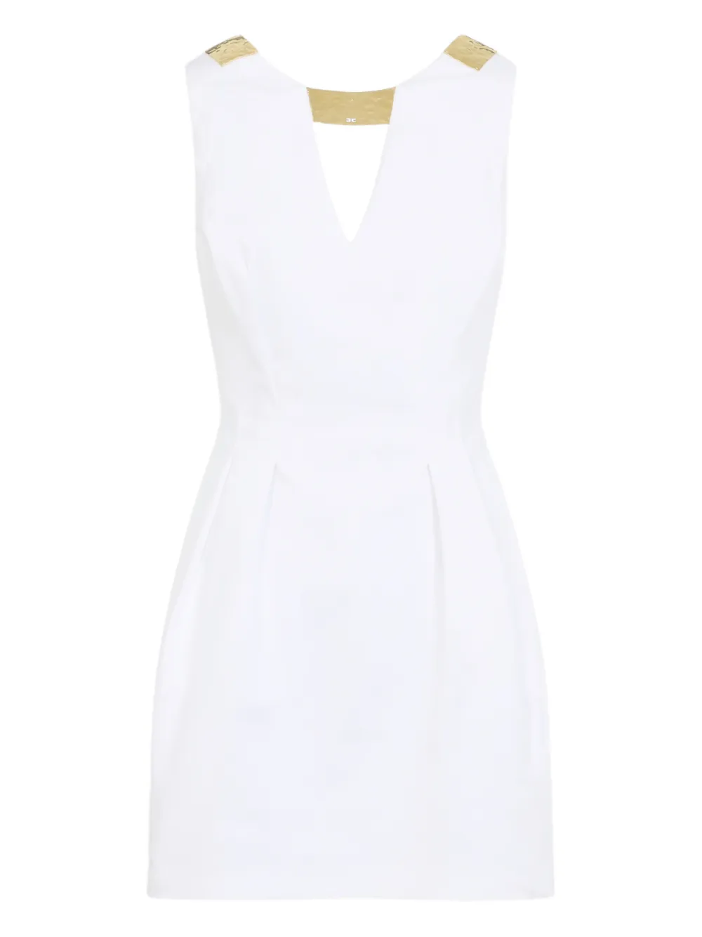 Elisabetta Franchi V-neck mini dress - White