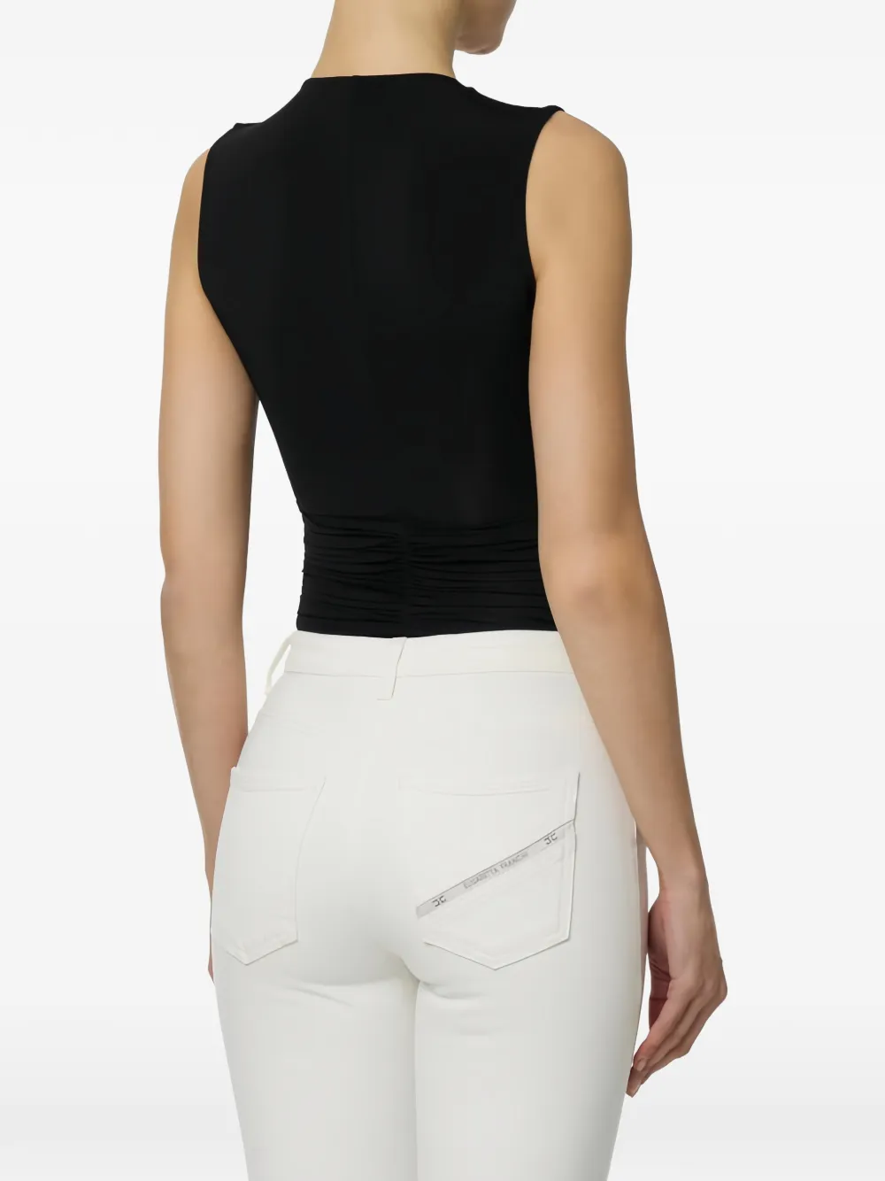 Elisabetta Franchi Jersey top met juwelen detail Zwart