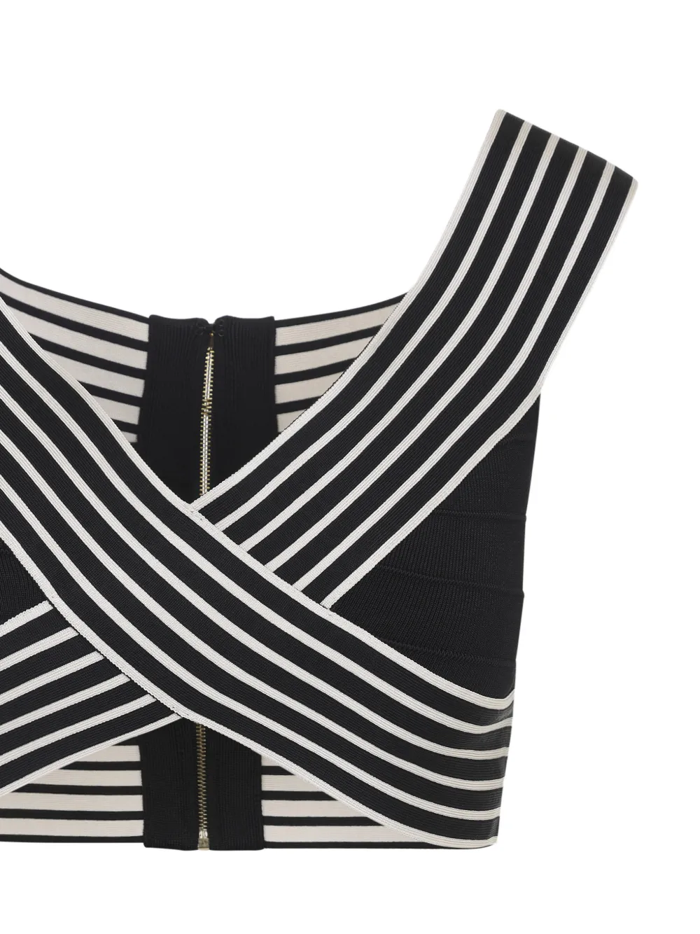 Striped Zip-Fastening Top