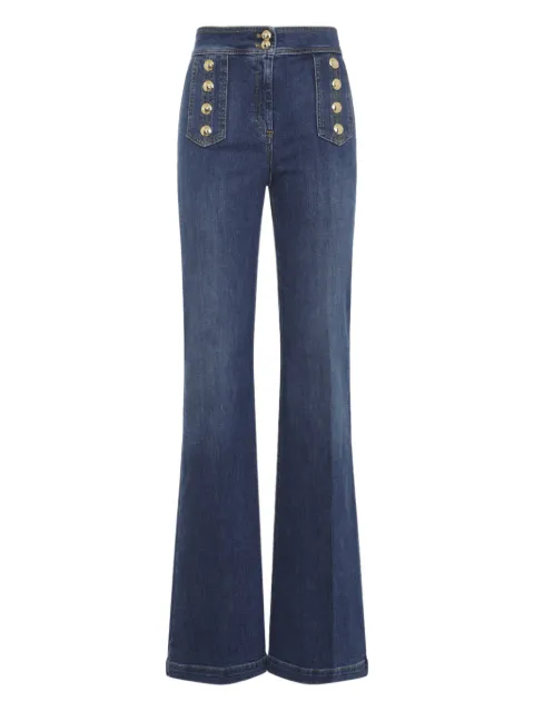 Elisabetta Franchi button-detail belt-loop jeans
