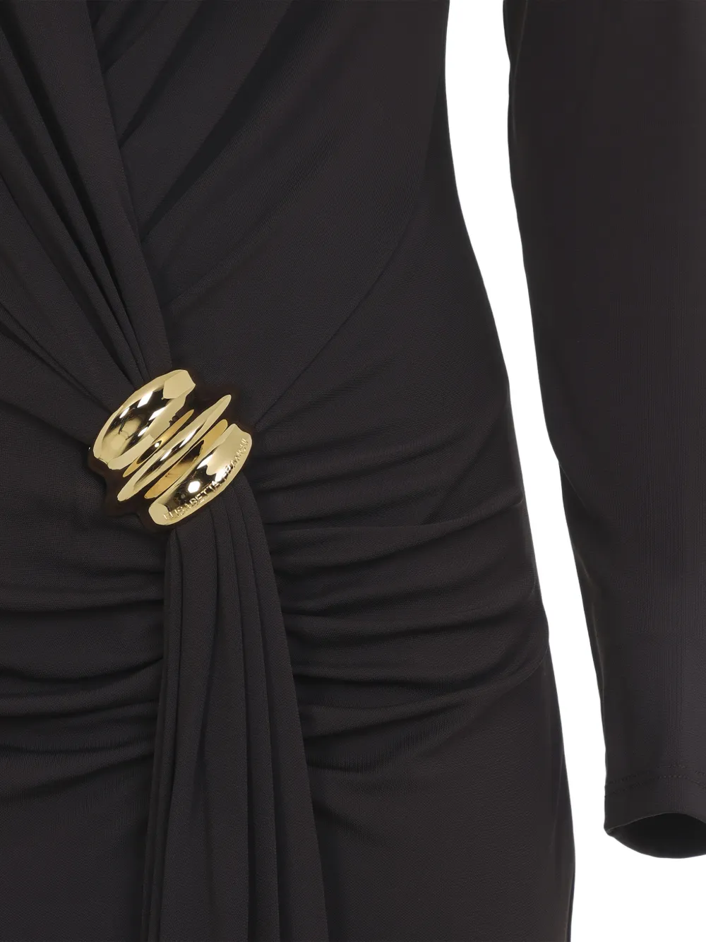 Elisabetta Franchi Maxi-jurk met V-hals Bruin