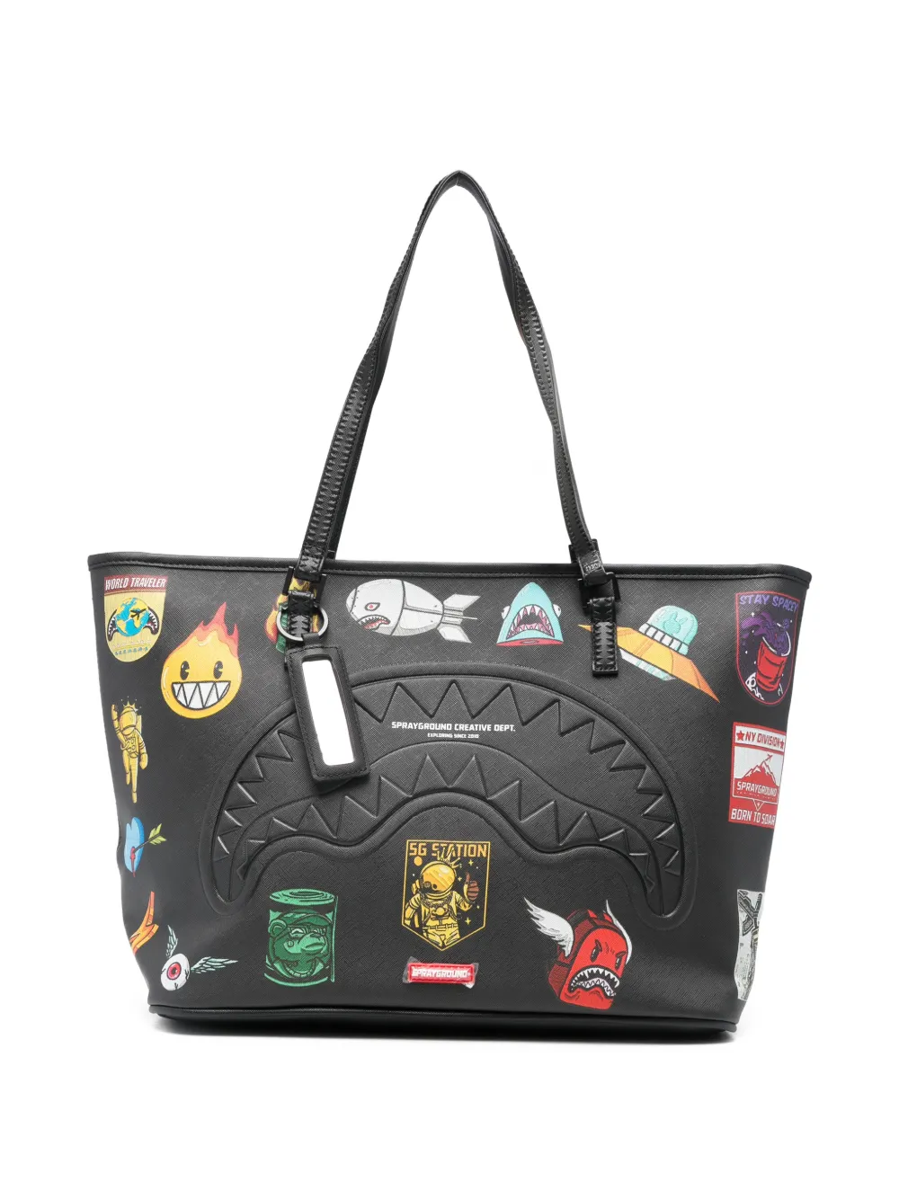Sprayground graphic-print shoulder bag - Nero