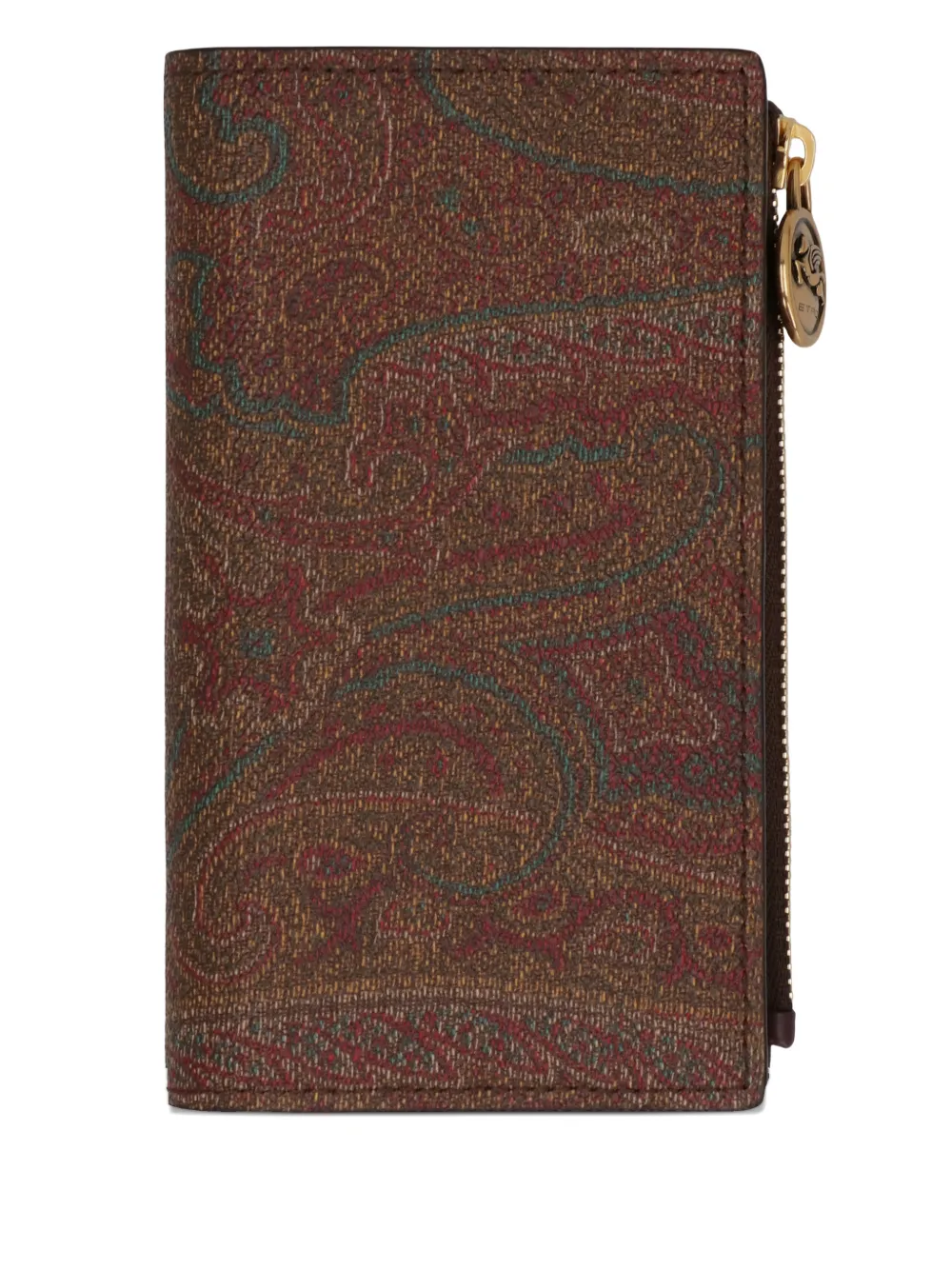 ETRO paisley zip wallet - Marrone